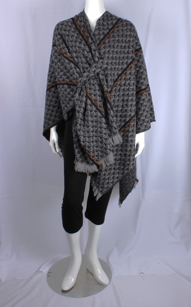 ALICE & LILY plaid wrap with loop black STYLE: SC/5073 image 0